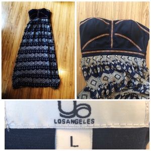 Ya Los Angeles Strapless tube maxi dress